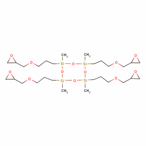 2,4,6,8-Tetramethyl-2,4,6,8-tetrakis[3-(oxiranylmethoxy)propyl ]cyclotetrasiloxane CAS:60665-85-2